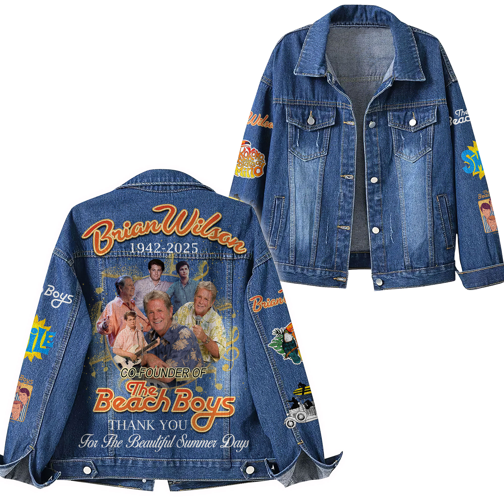 Brian Wilson Thank You For The Beautiful Summer Days Denim Jacket Brian Wilson Thank You For The Beautiful Summer Days Denim Jacket