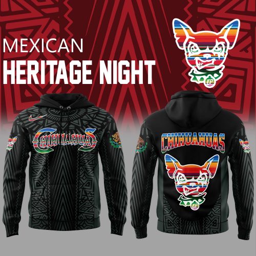 El Paso Chihuahuas Mexican Heritage Night New Black Hoodie