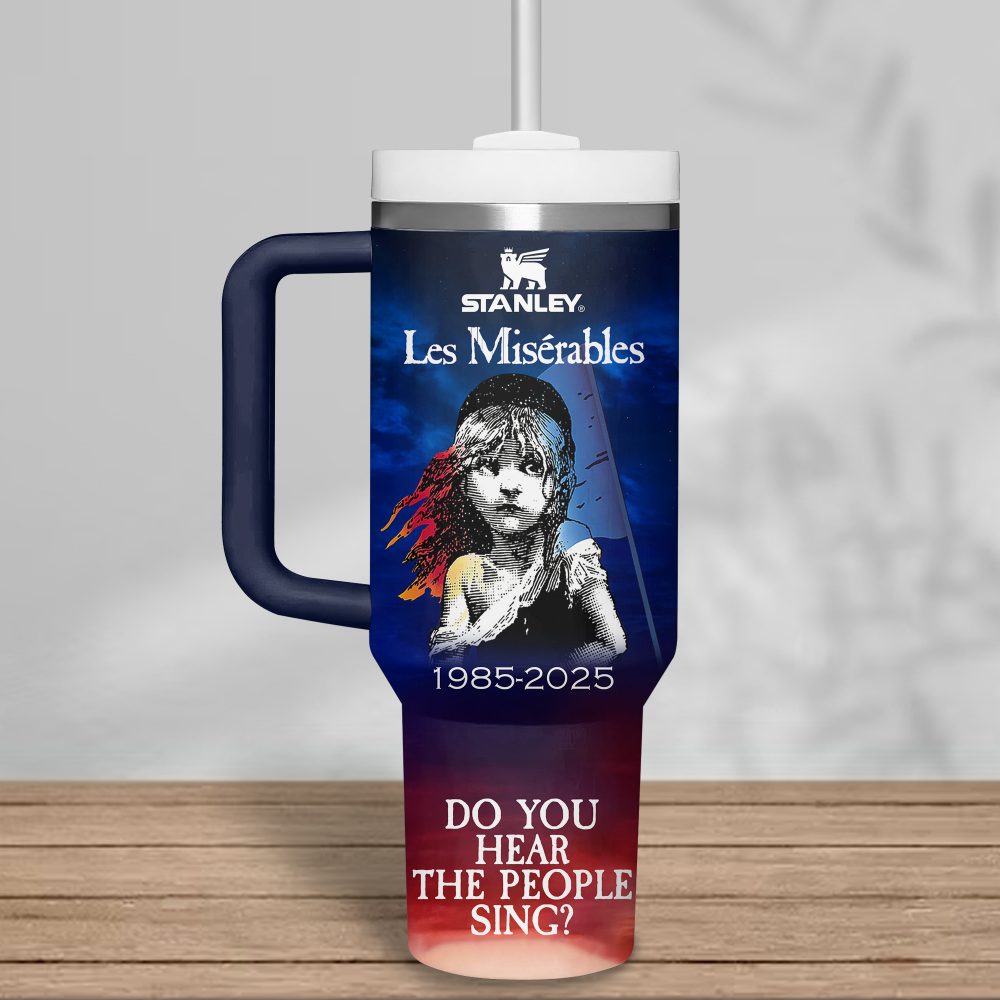 Les Miserables 40th Anniversary Custom Tumbler 40oz with Handle