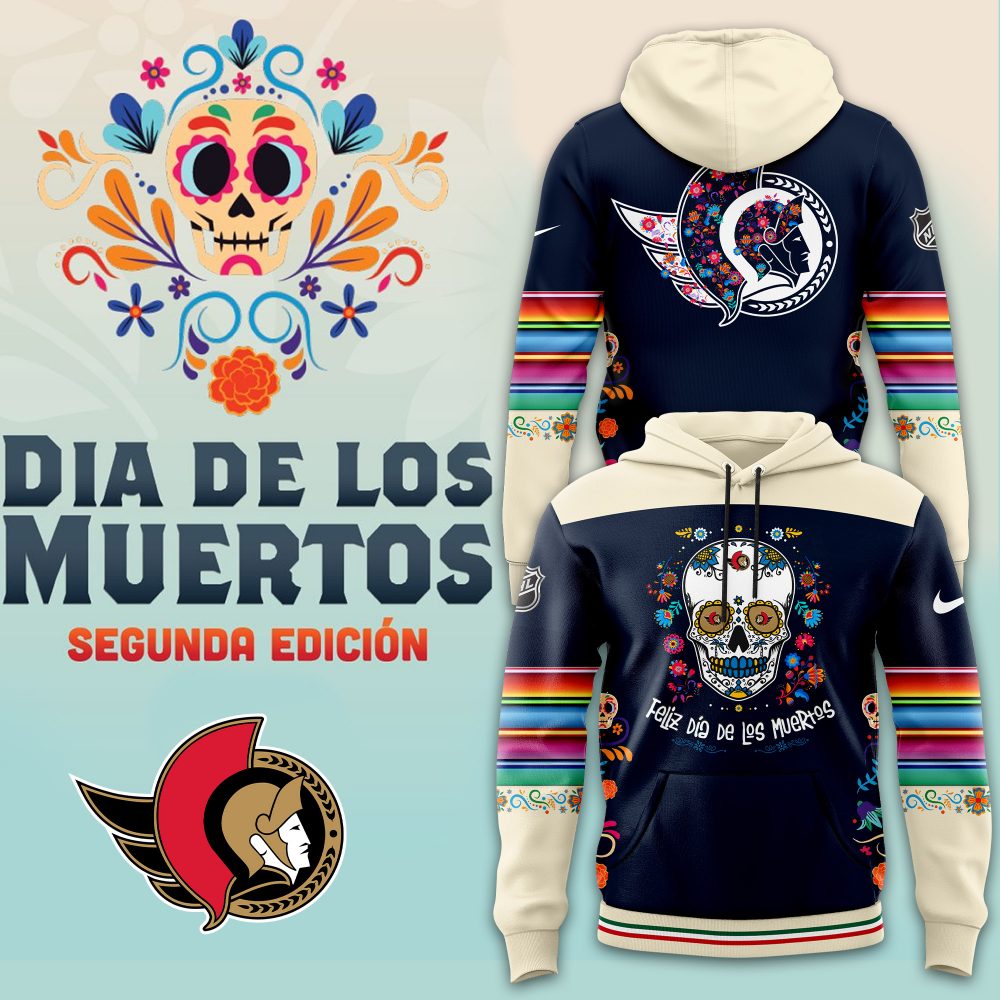 Nhl Ottawa Senators Hoodie Custom Dia De Los Muertos
