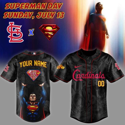 St.Louis Cardinals Superman Day Personalized Baseball Jersey