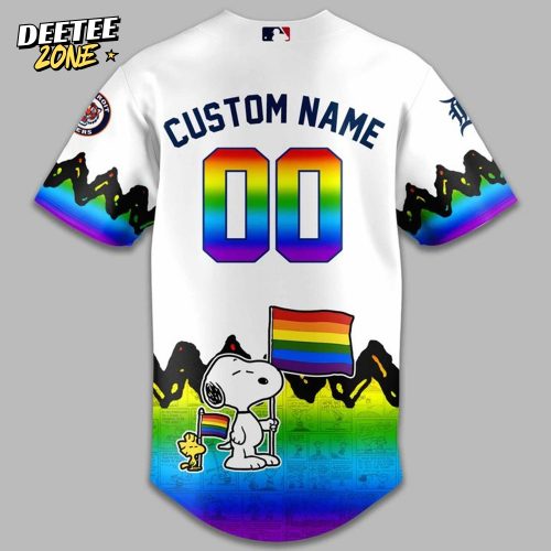 2025 Limited Edition Detroit Tigers x Peanuts x Pride Month Personalized Jersey