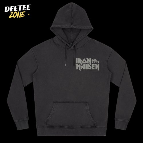 50th Logo Stamp Stonewashed Black Pullover Hoodie