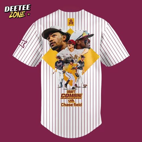 Arizona State Sun Devils x Draft Combine 2025 Stripes Baseball Jersey