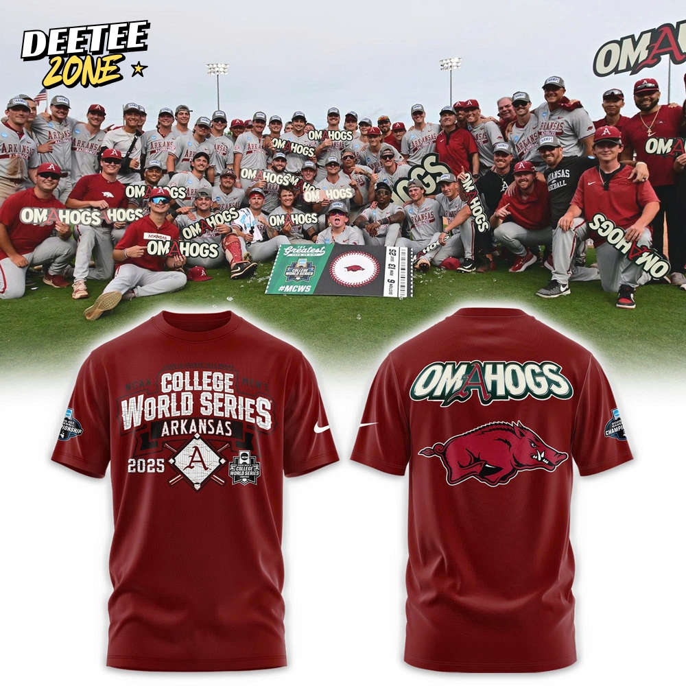 Arkansas Razorbacks College World Series 2025 OMAHOGS Special Red Shirt Arkansas Razorbacks College World Series 2025 OMAHOGS Special Red Shirt