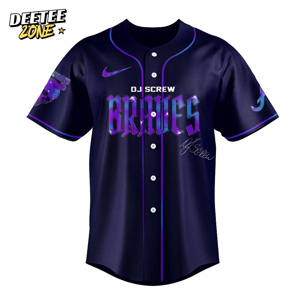 Atlanta Braves Honor All-Time DJ Screw Signature Baseball Jersey Atlanta Braves Honor All-Time DJ Screw Signature Baseball Jersey