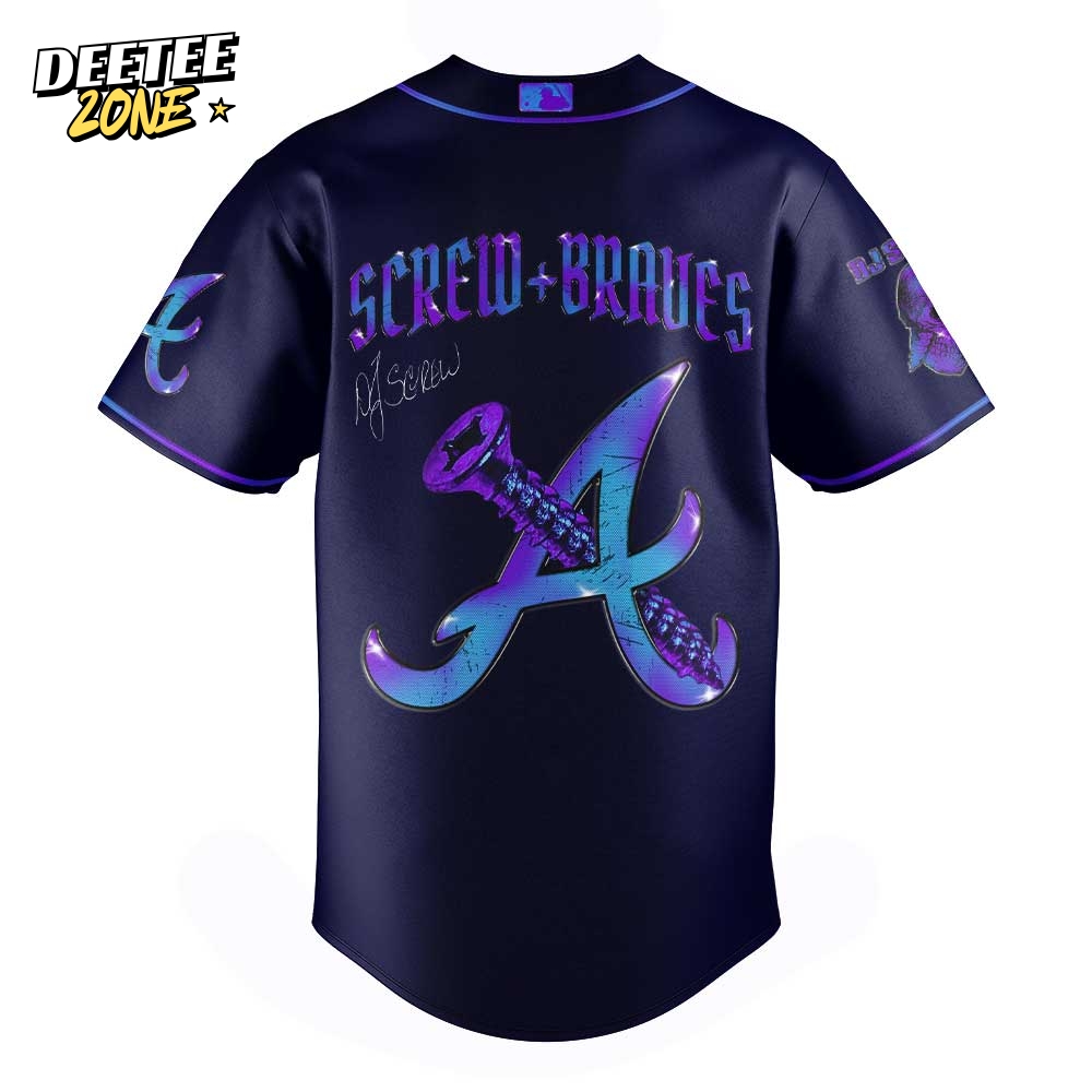 Atlanta Braves Honor All-Time DJ Screw Signature Baseball Jersey Atlanta Braves Honor All-Time DJ Screw Signature Baseball Jersey