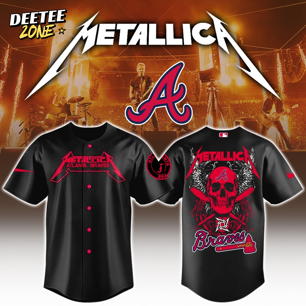 Atlanta Braves MLB x Metallica Jersey Limited Edition Atlanta Braves MLB x Metallica Jersey Limited Edition