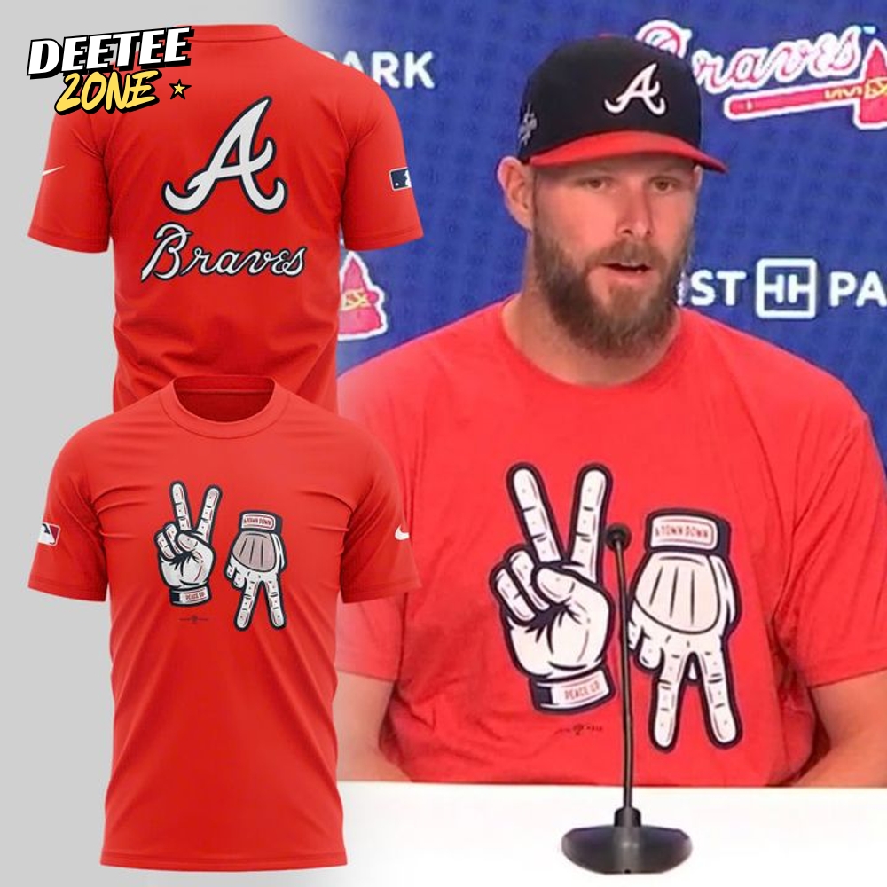 Atlanta Braves Peach Up A-Town Down Special Tee Atlanta Braves Peach Up A-Town Down Special Tee