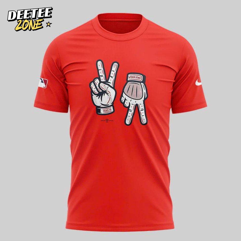 Atlanta Braves Peach Up A-Town Down Special Tee Atlanta Braves Peach Up A-Town Down Special Tee
