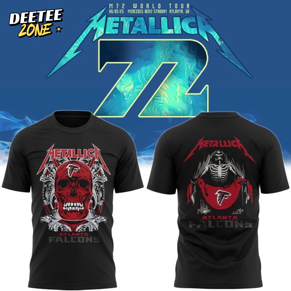 Atlanta Falcons Metallica M72 Tour at Mercedes-Benz Stadium Black Shirt Atlanta Falcons Metallica M72 Tour at Mercedes-Benz Stadium Black Shirt