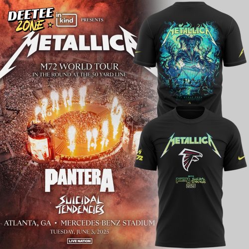 Atlanta Falcons x Metallica M72 World Tour With Pantera And Suicidal Tendencies Special Tee