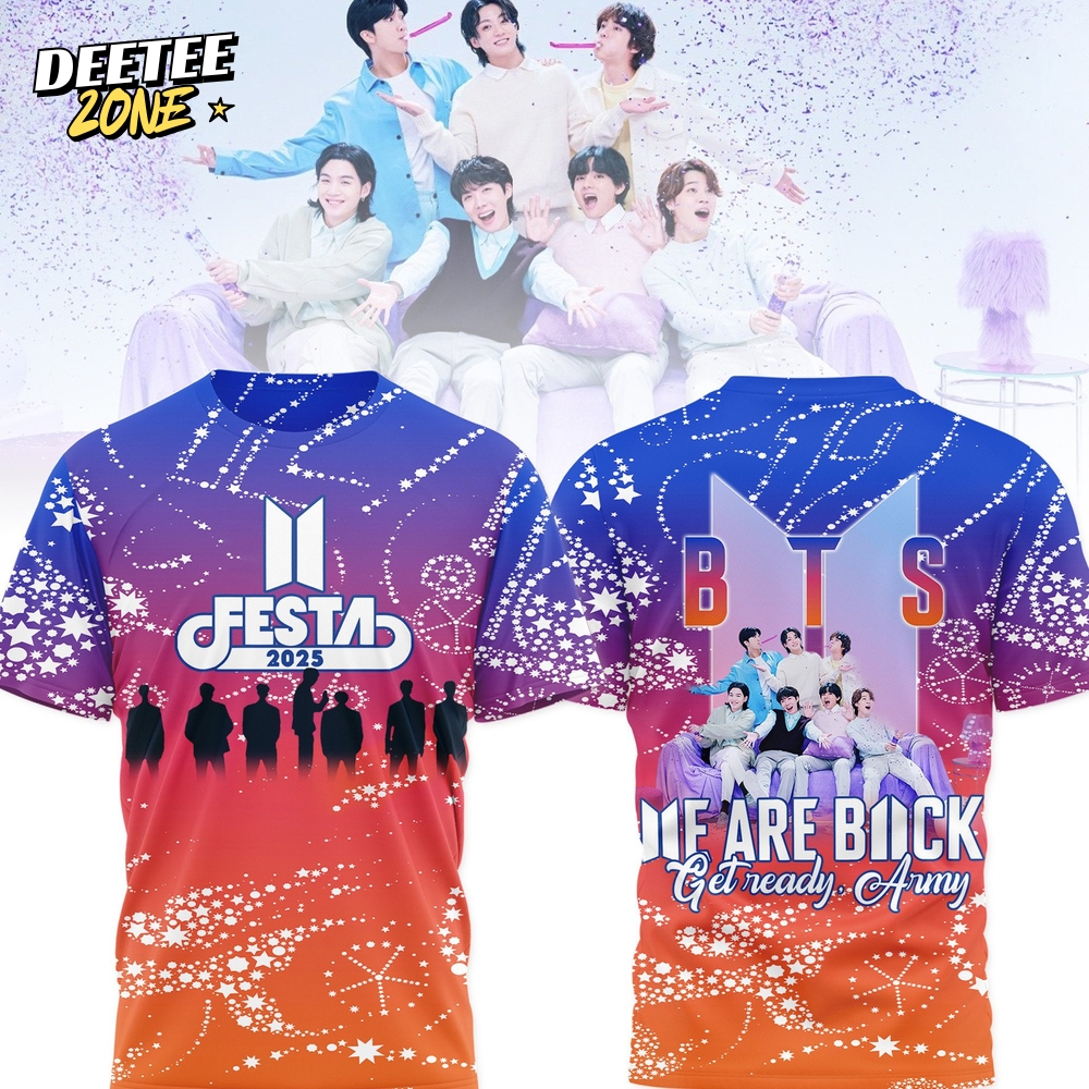 BTS Festa 2025 We Are Back Get Ready Army Shirt BTS Festa 2025 We Are Back Get Ready Army Shirt