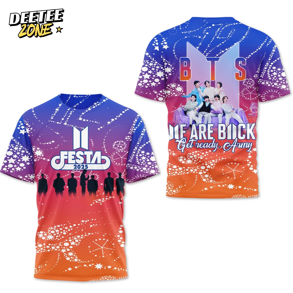 BTS Festa 2025 We Are Back Get Ready Army Shirt BTS Festa 2025 We Are Back Get Ready Army Shirt