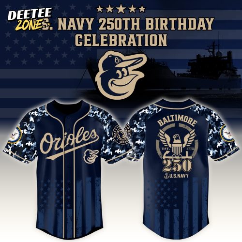 Baltimore Orioles x US Navy 250th Birthday Edition 3D Baseball Jersey