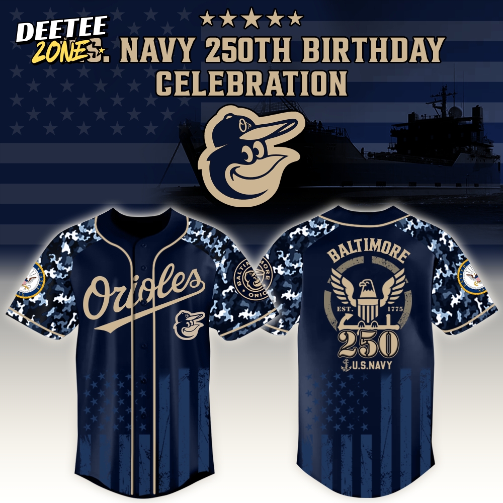 Baltimore Orioles x US Navy 250th Birthday Edition 3D Baseball Jersey Baltimore Orioles x US Navy 250th Birthday Edition 3D Baseball Jersey