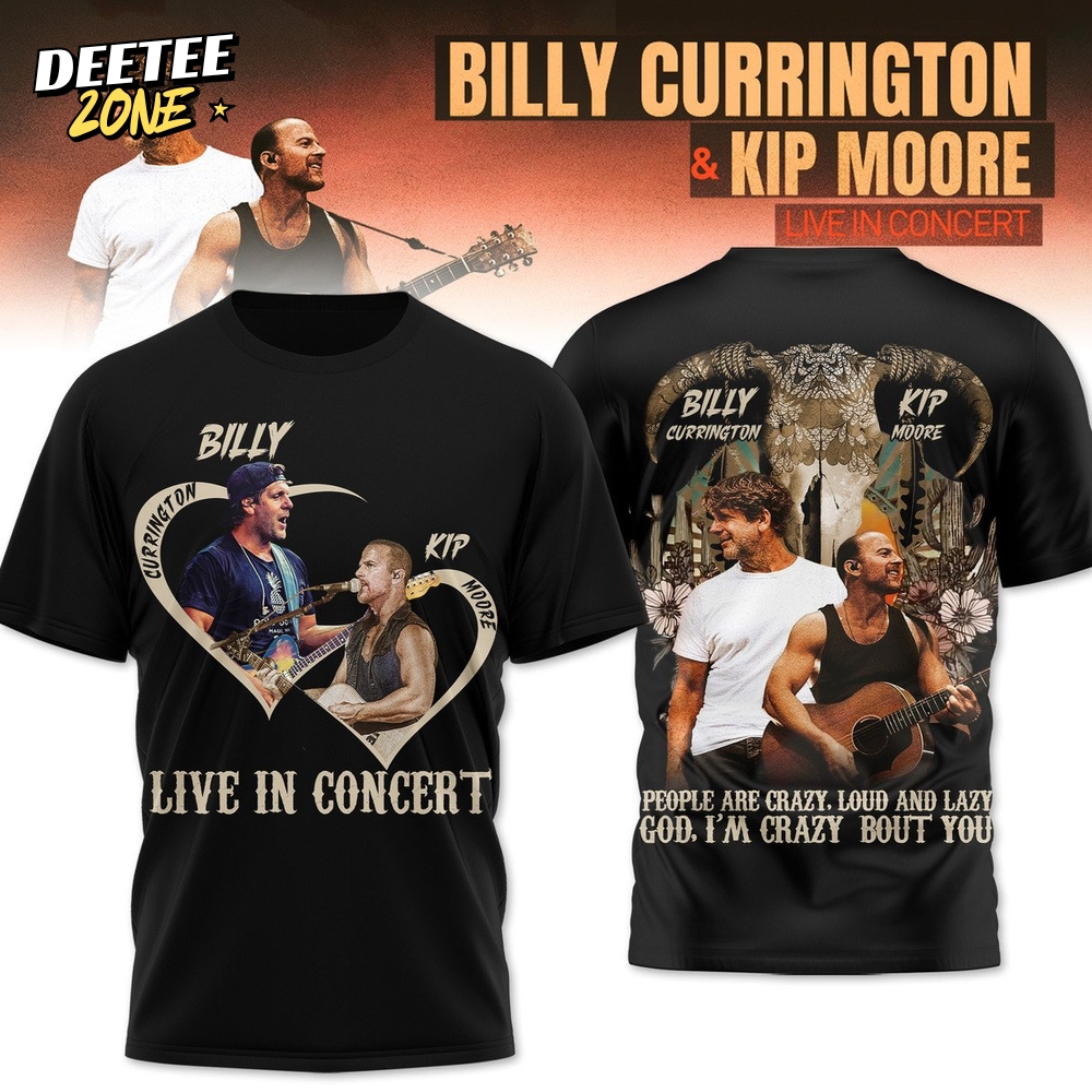 Billy Currington and Kip Moore 2025 Summer Tour Shirt Billy Currington and Kip Moore 2025 Summer Tour Shirt