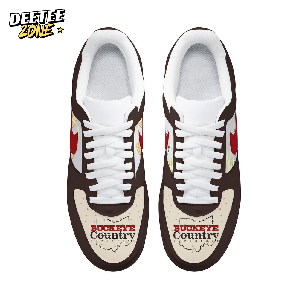 Buckeye Country Super Fest 2025 Premium Air Force 1 Sneakers Buckeye Country Super Fest 2025 Premium Air Force 1 Sneakers
