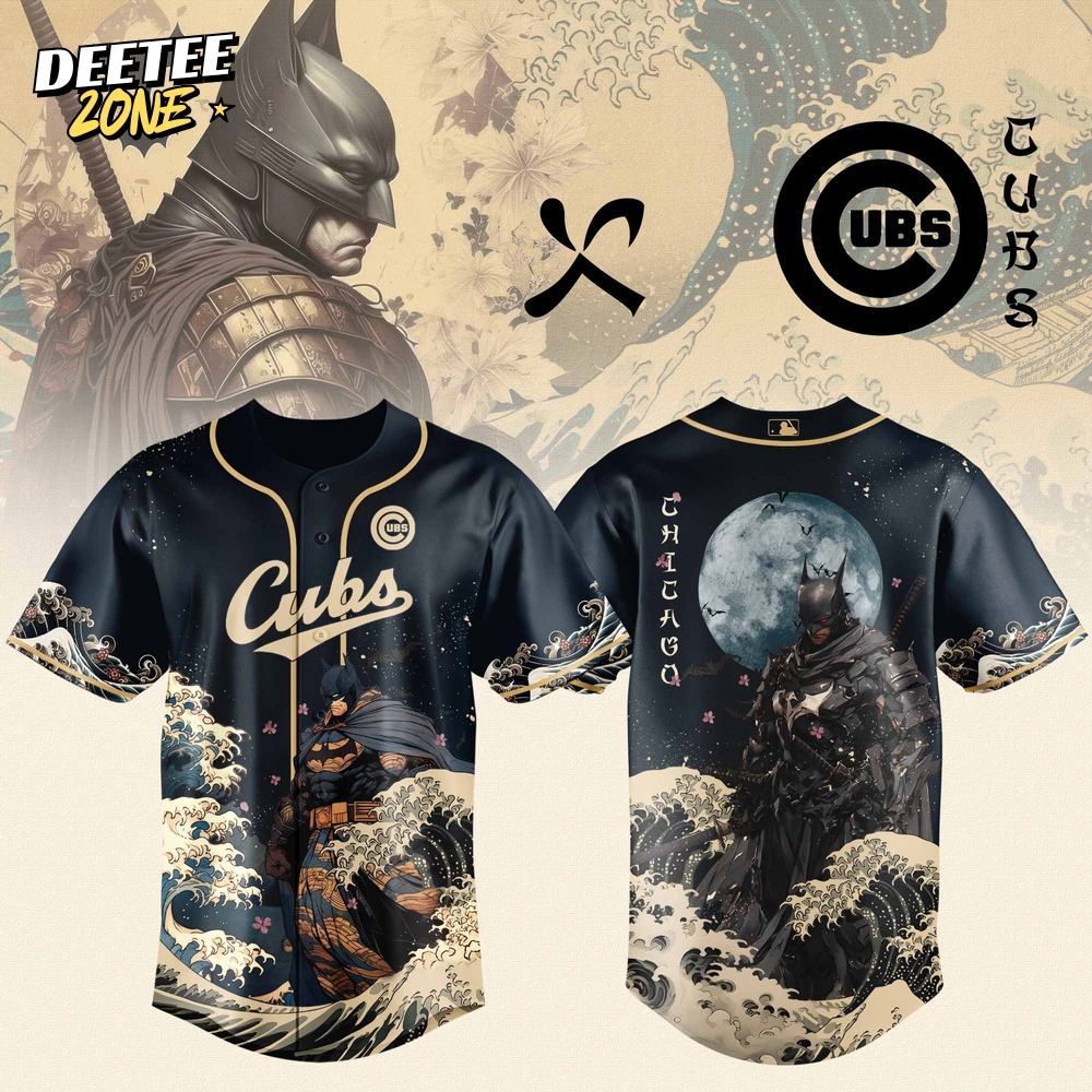 Chicago Cubs MLB x Batman The legend of Gotham Jersey 2025 Chicago Cubs MLB x Batman The legend of Gotham Jersey 2025