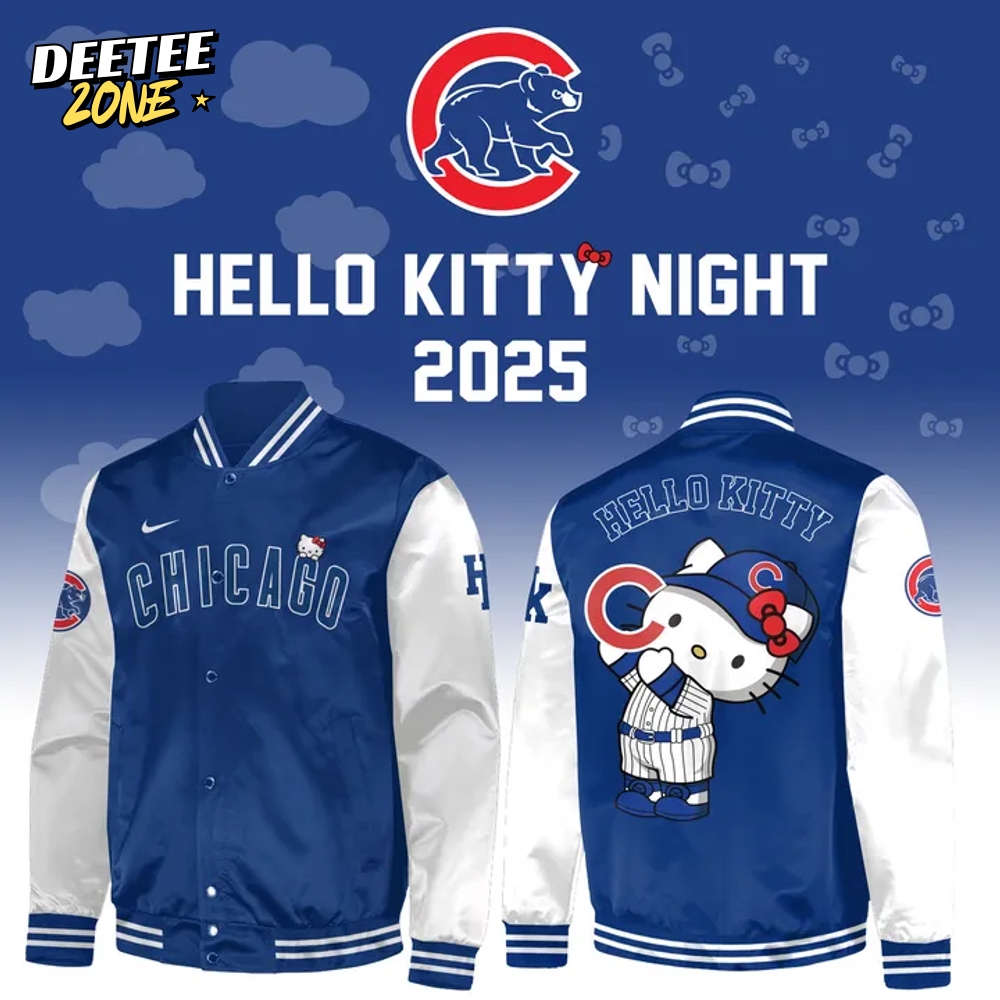 Chicago Cubs x Hello Kitty 2025 Limited Edition Baseball Jacket Chicago Cubs x Hello Kitty 2025 Limited Edition Baseball Jacket