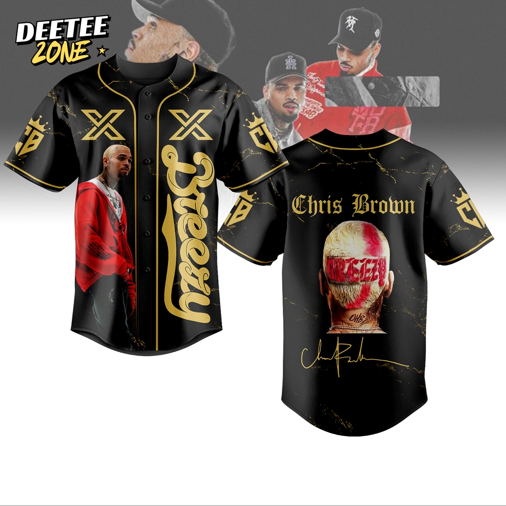 Chris Brown Breezy Signature Special Black Baseball Jersey Chris Brown Breezy Signature Special Black Baseball Jersey