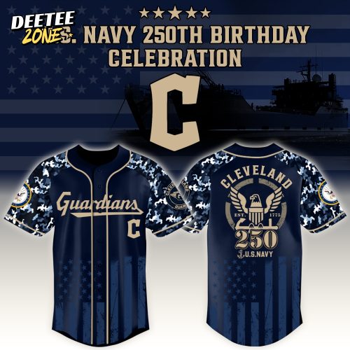 Cleveland Guardians x US Navy 250th Birthday Edition 3D Baseball Jersey