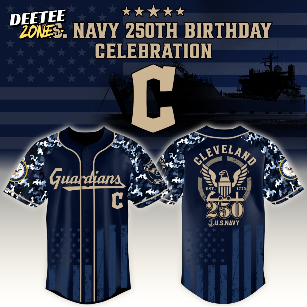 Cleveland Guardians x US Navy 250th Birthday Edition 3D Baseball Jersey Cleveland Guardians x US Navy 250th Birthday Edition 3D Baseball Jersey