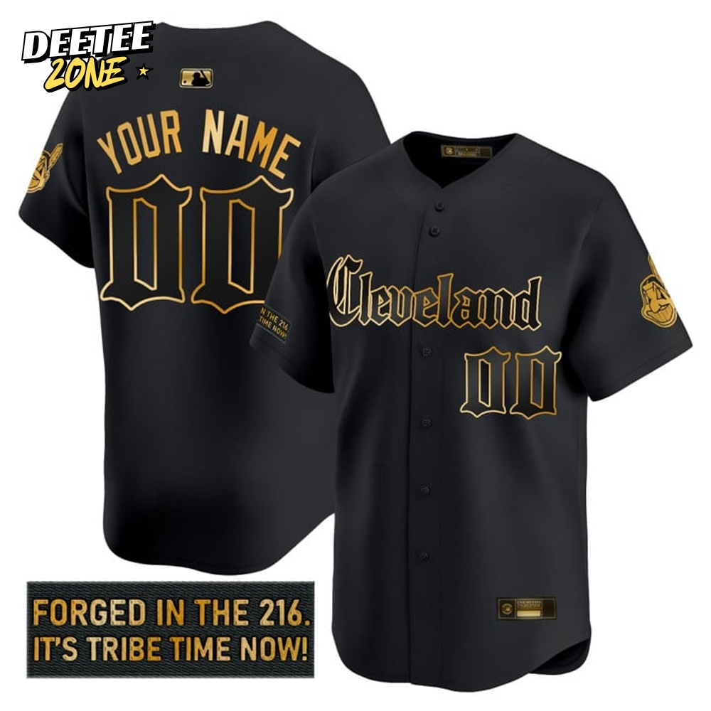 Cleveland Indians Gothic Iron Edition "Forged in The 216" Black Baseball Jersey Cleveland Indians Gothic Iron Edition "Forged in The 216" Black Baseball Jersey