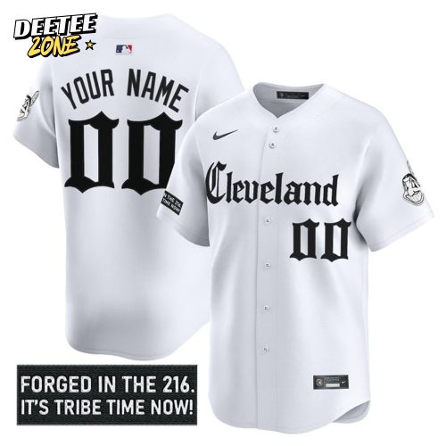 Cleveland Indians ‘Gothic Iron Edition’ Special Edition White Baseball Jersey