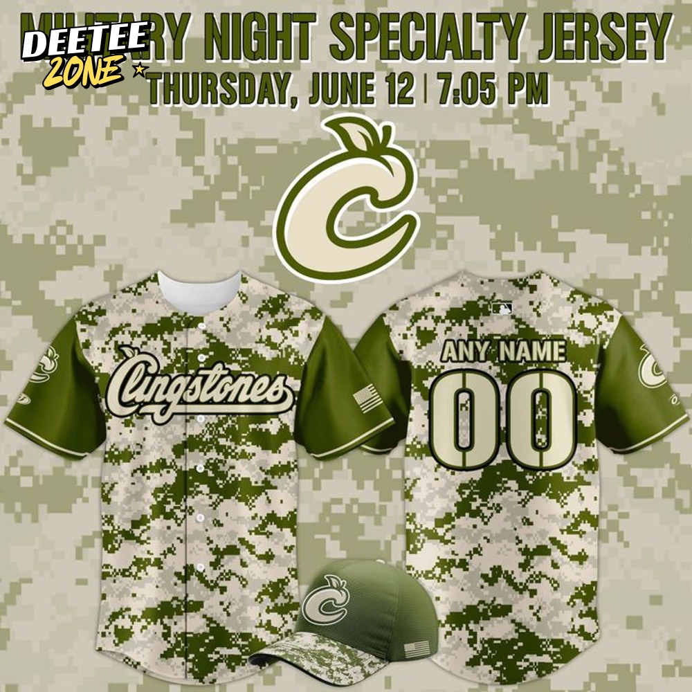 Columbus Clingstones x Military Night 2025 Personalized Baseball Jersey Columbus Clingstones x Military Night 2025 Personalized Baseball Jersey