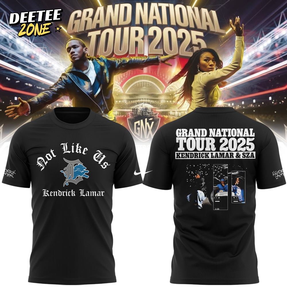 Detroit Lions x Kendrick Lamar x SZA Grand National 2025 Tour Shirt - Limited Edition Detroit Lions x Kendrick Lamar x SZA Grand National 2025 Tour Shirt - Limited Edition