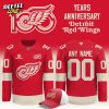 Detroit Red Wings 100 YEARS OF HOCKEYTOWN Special White Hockey Jersey