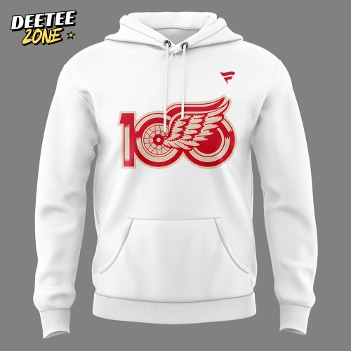 Detroit Red Wings 100th Anniversary White Special Edition Hoodie