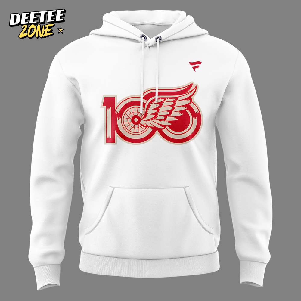 Detroit Red Wings 100th Anniversary White Special Edition Hoodie Detroit Red Wings 100th Anniversary White Special Edition Hoodie
