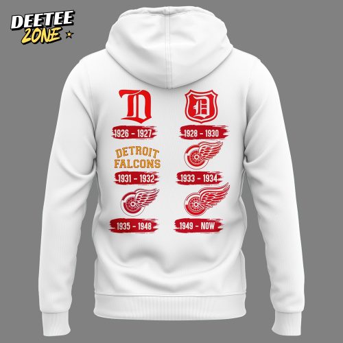 Detroit Red Wings 100th Anniversary White Special Edition Hoodie