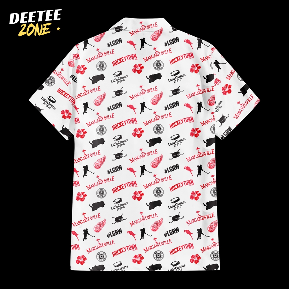 Detroit Red Wings x Margaritaville Night Limited Edition Hawaiian Shirt Detroit Red Wings x Margaritaville Night Limited Edition Hawaiian Shirt