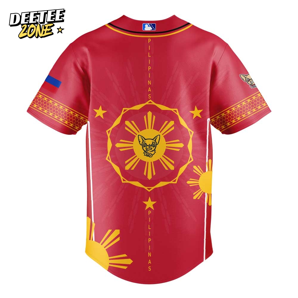 El Paso Chihuahuas Filipino Heritage Night Special Baseball Jersey El Paso Chihuahuas Filipino Heritage Night Special Baseball Jersey