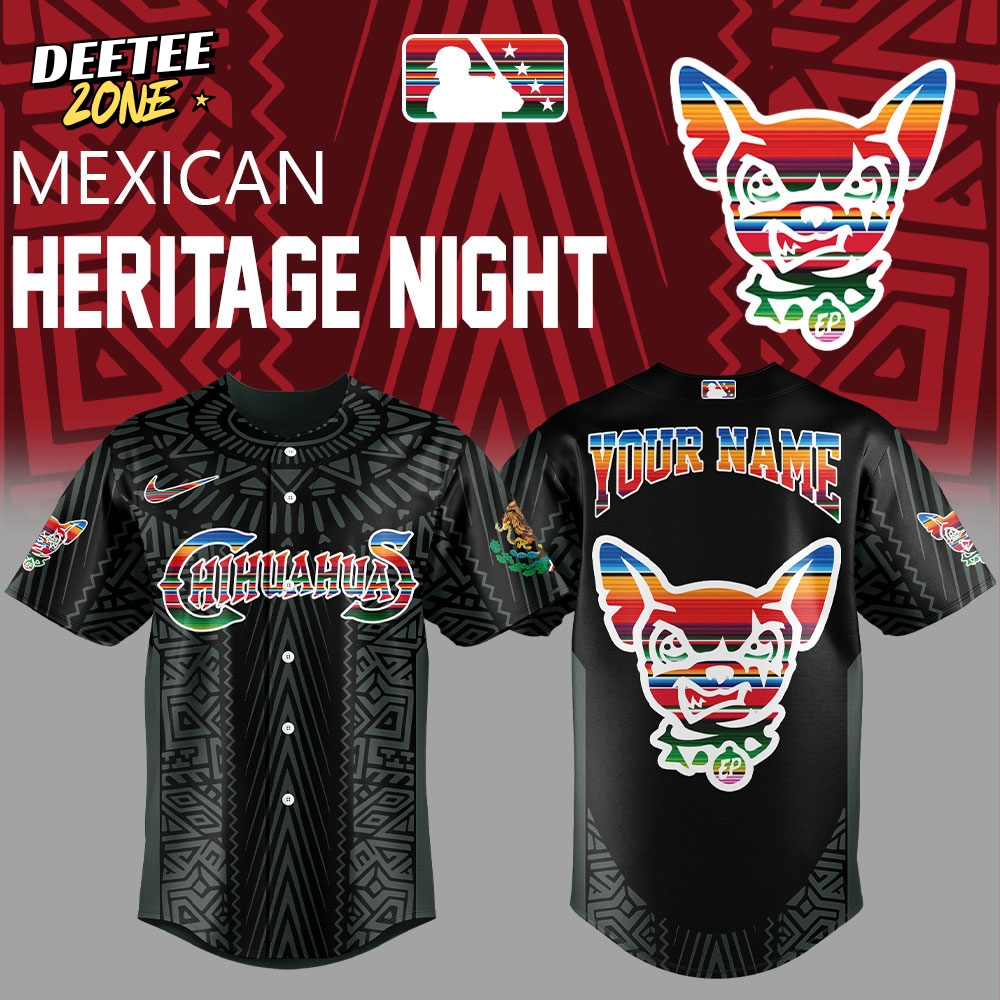 El Paso Chihuahuas Mexican Heritage Night Special Baseball Jersey El Paso Chihuahuas Mexican Heritage Night Special Baseball Jersey