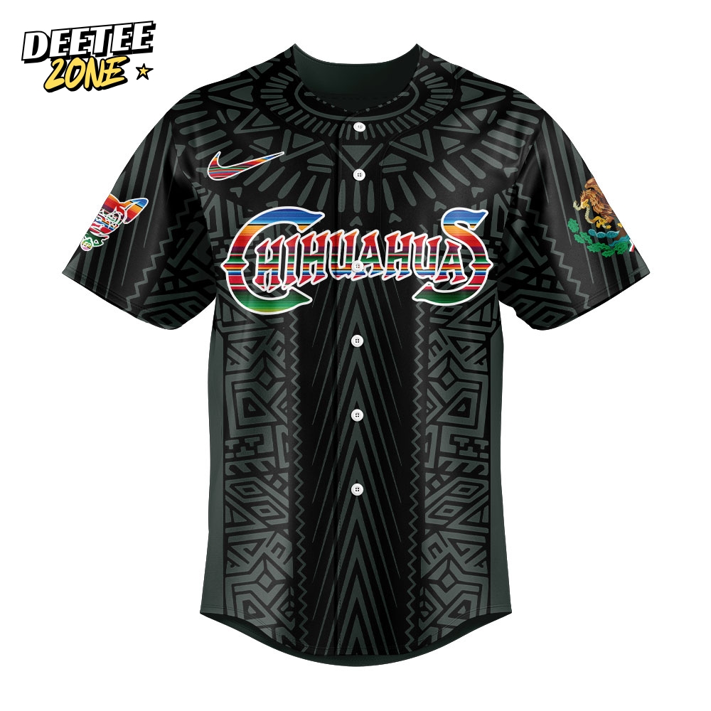 El Paso Chihuahuas Mexican Heritage Night Special Baseball Jersey El Paso Chihuahuas Mexican Heritage Night Special Baseball Jersey