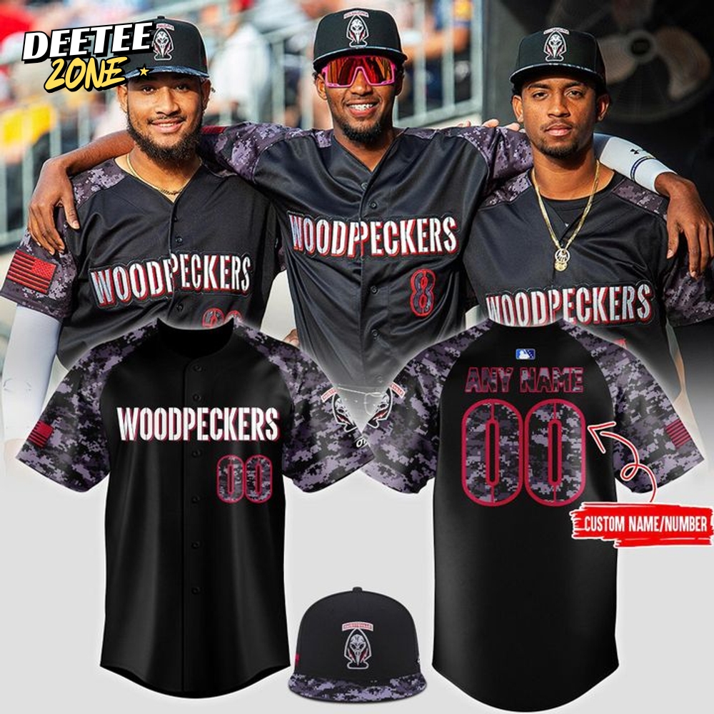 Fayetteville Woodpeckers "Black Ops is Black" 2025 Custom Jersey Fayetteville Woodpeckers "Black Ops is Black" 2025 Custom Jersey