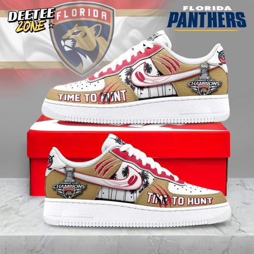 Florida Panthers 2025 Stanley Cup Champions “Time to Hunt” Special Air Force 1 Sneaker