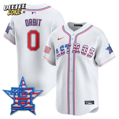 Houston Astros 2025 Fourth of July Independence Day Special White Baseball Jersey