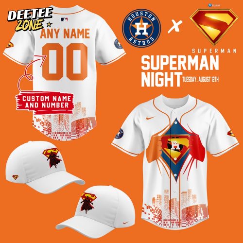 Houston Astros x Superman Night 2025 Personalized Baseball Jersey