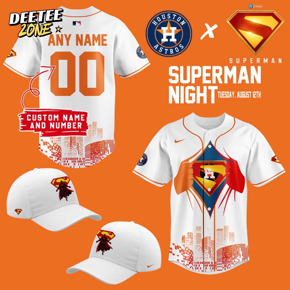 Houston Astros x Superman Night 2025 Personalized Baseball Jersey Houston Astros x Superman Night 2025 Personalized Baseball Jersey