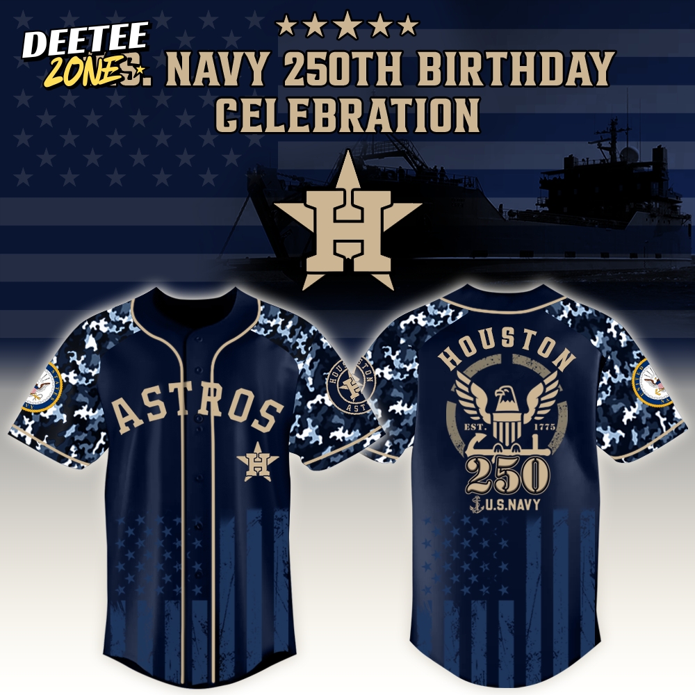 Houston Astros x US Navy 250th Birthday Edition 3D Baseball Jersey Houston Astros x US Navy 250th Birthday Edition 3D Baseball Jersey