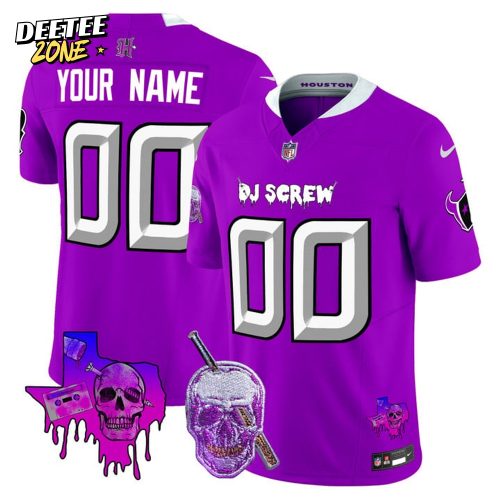 Houston Texans x DJ Screws Special Edition Purple Football Jersey