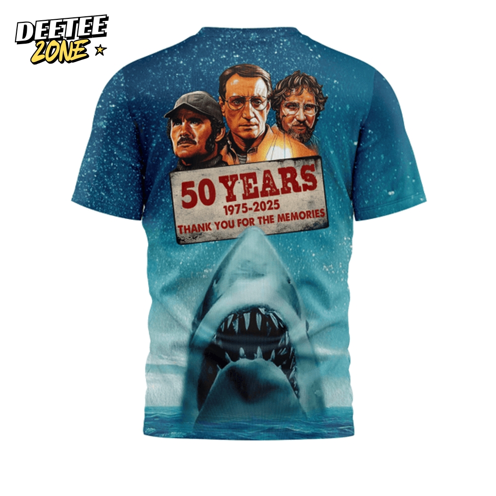 Jaws 50th Anniversary Thank You For The Memories 2025 Shirt Jaws 50th Anniversary Thank You For The Memories 2025 Shirt