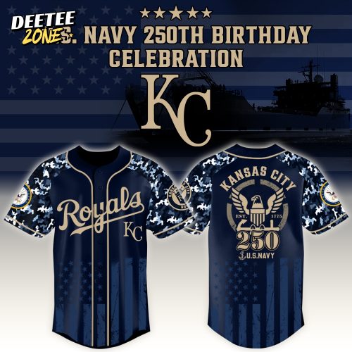 Kansas City Royals x US Navy 250th Birthday Edition 3D Baseball Jersey