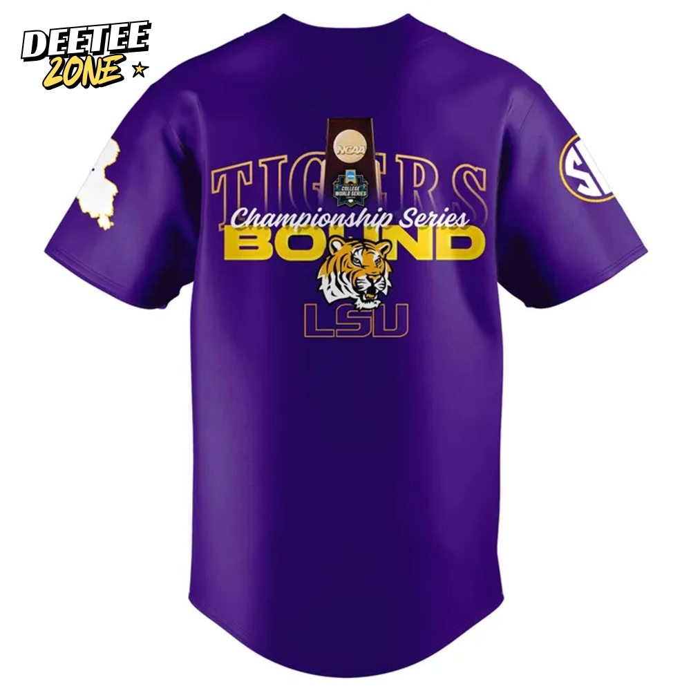 LSU Tigers Baseball 2025 Championship Seires Bound Special Baseball Jersey LSU Tigers Baseball 2025 Championship Seires Bound Special Baseball Jersey