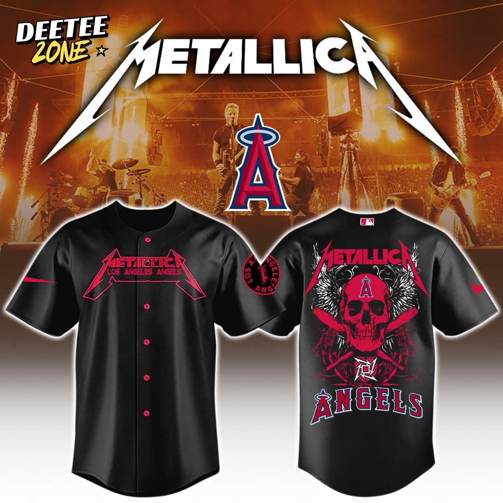 Los Angeles Angels MLB x Metallica Jersey Limited Edition Los Angeles Angels MLB x Metallica Jersey Limited Edition